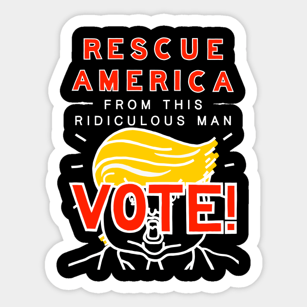 RESCUE AMERICA (Ghost Version) Sticker by SignsOfResistance